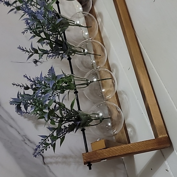 NEW Ivolador Desktop Glass 5 Bulb with Retro Wooden Stand - Picture 4 of 16